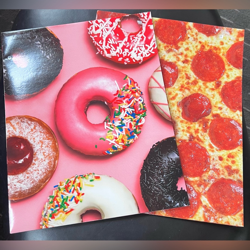 NEW  2 Pocket Portfolio FOLDER PAPER KEEPER school pages recipes notes organizer